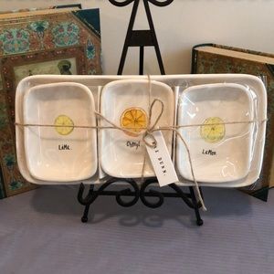 Rae Dunn Nut Dishes With Tray NWT!